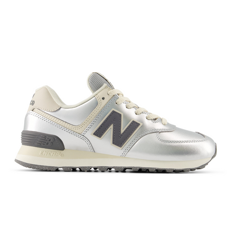 New Balance 574 Sneaker (Women) - Metallic Silver/Arctic Grey Athletic - Casual - Lace Up - The Heel Shoe Fitters