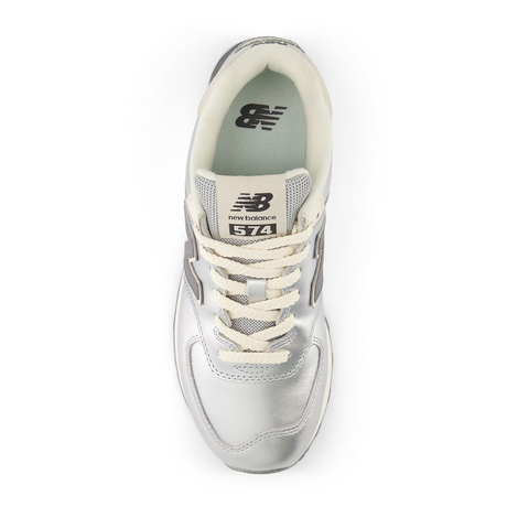 New Balance 574 Sneaker (Women) - Metallic Silver/Arctic Grey Athletic - Casual - Lace Up - The Heel Shoe Fitters