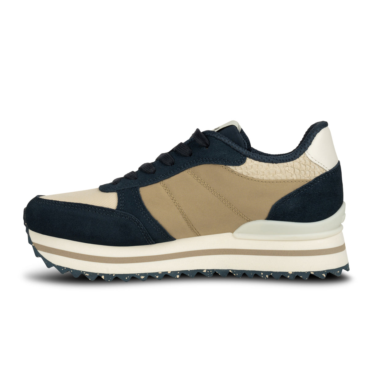 Woden Ronja Plateau Sneaker (Women) - Navy Multi Athletic - Casual - Lace Up - The Heel Shoe Fitters