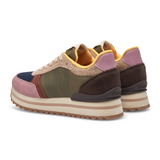 Woden Ronja Plateau Sneaker (Women) - Dark Algae Multi Athletic - Casual - Lace Up - The Heel Shoe Fitters
