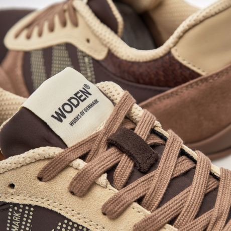 Woden Ronja Plateau Sneaker (Women) - Chocolate Multi Athletic - Casual - Lace Up - The Heel Shoe Fitters