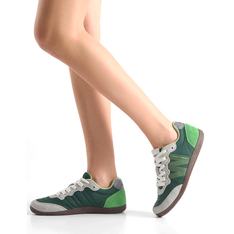 Woden Nanna Sneaker (Women) - Apple Green Multi Athletic - Casual - Lace Up - The Heel Shoe Fitters
