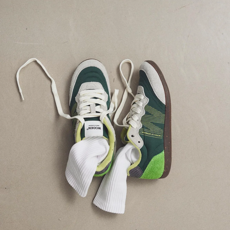 Woden Nanna Sneaker (Women) - Apple Green Multi Athletic - Casual - Lace Up - The Heel Shoe Fitters