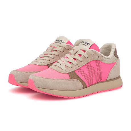 Woden Ronja Tricolor Sneaker (Women) - Raspberry Multi Athletic - Casual - Lace Up - The Heel Shoe Fitters