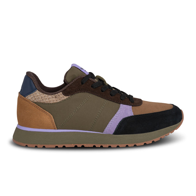 Woden Ronja Sneaker (Women) - Dark Olive/Orchid Athletic - Casual - Lace Up - The Heel Shoe Fitters