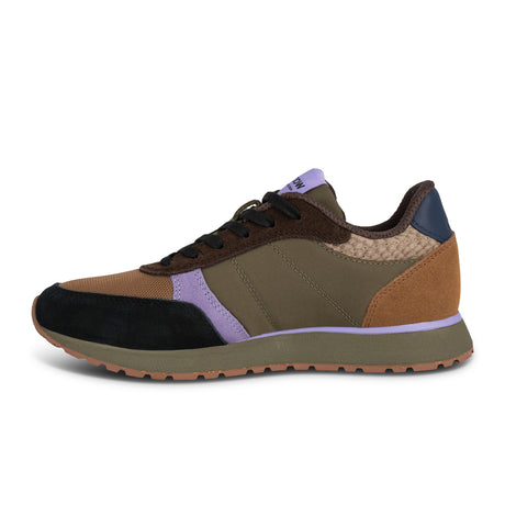 Woden Ronja Sneaker (Women) - Dark Olive/Orchid Athletic - Casual - Lace Up - The Heel Shoe Fitters