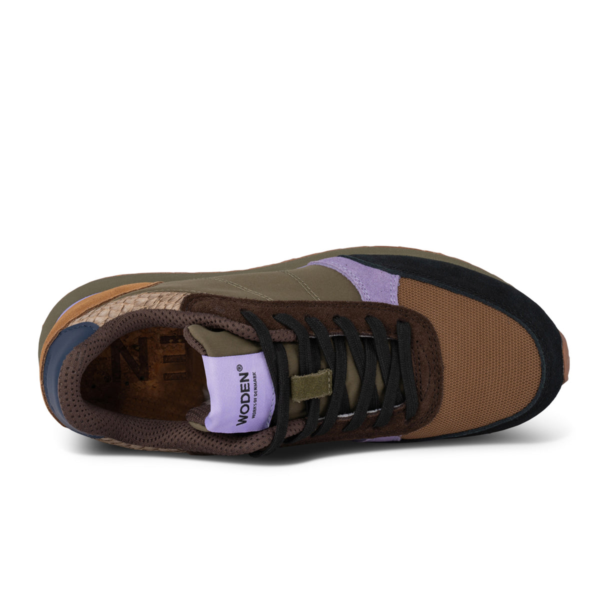 Woden Ronja Sneaker (Women) - Dark Olive/Orchid Athletic - Casual - Lace Up - The Heel Shoe Fitters