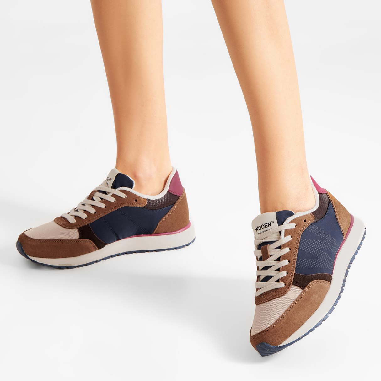Woden Ronja Sneaker (Women) - Caramel Multi Athletic - Casual - Lace Up - The Heel Shoe Fitters