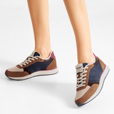 Woden Ronja Sneaker (Women) - Caramel Multi Athletic - Casual - Lace Up - The Heel Shoe Fitters