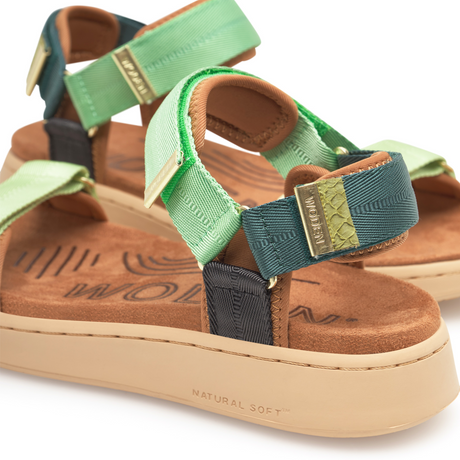 Woden Line Active Sandal (Women) - Green Apple Multi Sandal - Active - The Heel Shoe Fitters