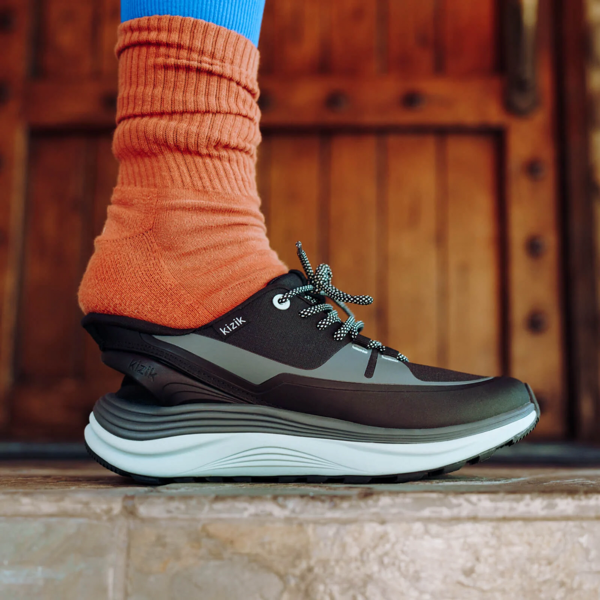 Kizik London All-Terrain Sneaker (Women) - Black/Surf Spray Athletic - Casual - Lace Up - The Heel Shoe Fitters