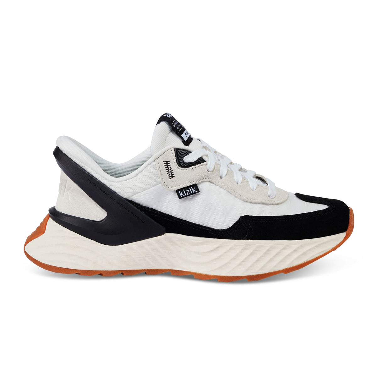 Kizik Milan Black White Mens Athletic Sneaker Kizik Milan men main image 4