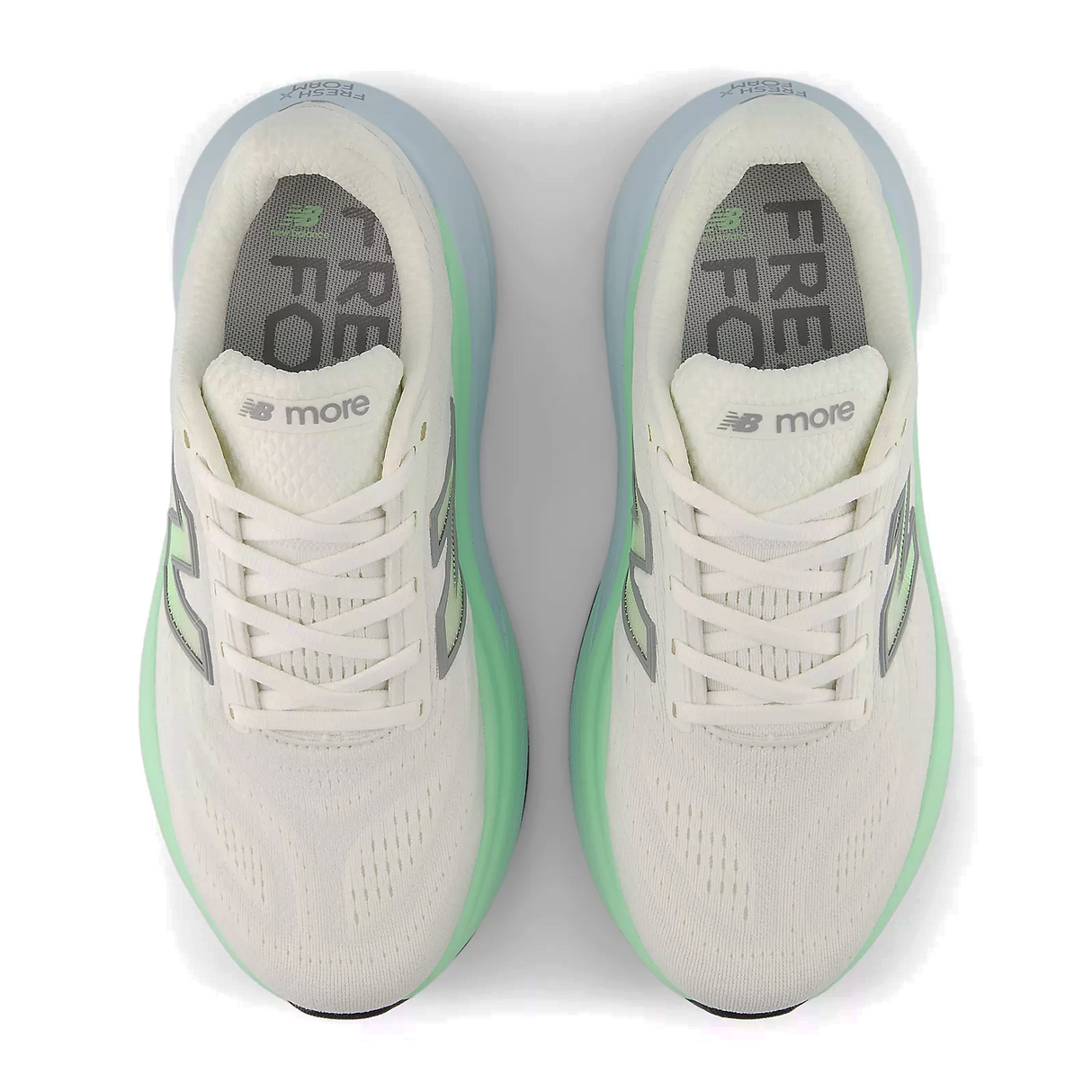 New Balance Fresh Foam X More v6 Running Shoe (Women) - Sea Salt/Lab Green/Frosted Glass Athletic - Running - Cushion - The Heel Shoe Fitters