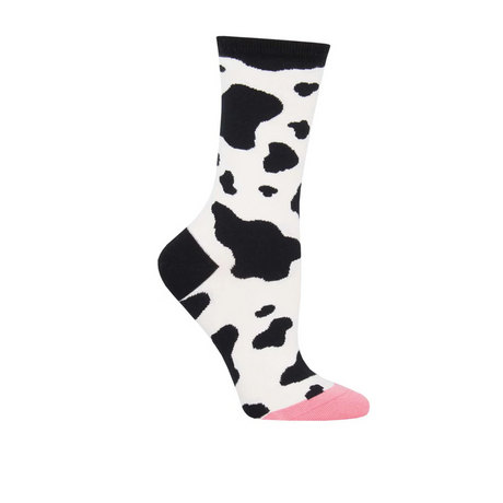 SockSmith MOOOO! Crew Sock (Women) - White Accessories - Socks - Lifestyle - The Heel Shoe Fitters