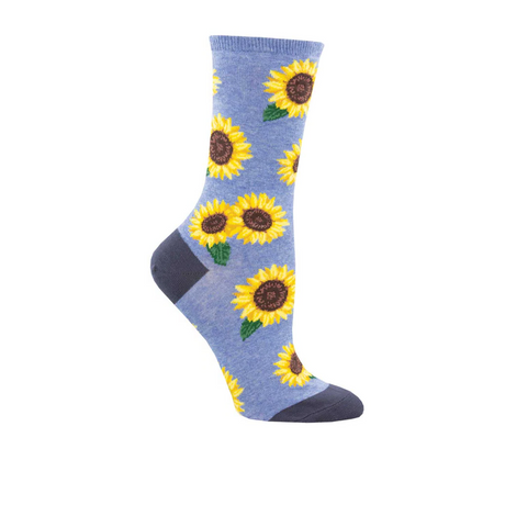 SockSmith More Blooming Crew Sock (Women) - Blue Heather Accessories - Socks - Lifestyle - The Heel Shoe Fitters