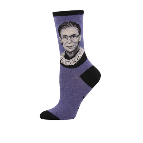 SockSmith RBG Portrait Crew Sock (Women) - Blue Heather Accessories - Socks - Lifestyle - The Heel Shoe Fitters