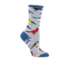 SockSmith Bird Is the Word Crew Sock (Women) - Blue Heather Accessories - Socks - Lifestyle - The Heel Shoe Fitters