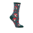 SockSmith Pretty Fly For A Fungi Crew Sock (Women) - Green Heather Accessories - Socks - Lifestyle - The Heel Shoe Fitters