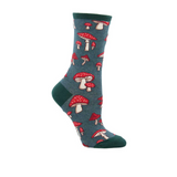 SockSmith Pretty Fly For A Fungi Crew Sock (Women) - Green Heather Accessories - Socks - Lifestyle - The Heel Shoe Fitters