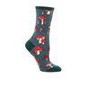 SockSmith Pretty Fly For A Fungi Crew Sock (Women) - Green Heather Accessories - Socks - Lifestyle - The Heel Shoe Fitters