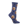 SockSmith Who's A Good Boy Crew Sock (Women) - Denim Heather Accessories - Socks - Lifestyle - The Heel Shoe Fitters