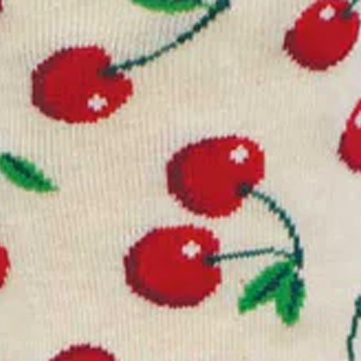 SockSmith Absolutely Cherry Crew Sock (Women) - Ivory Heather Accessories - Socks - Lifestyle - The Heel Shoe Fitters