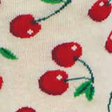 SockSmith Absolutely Cherry Crew Sock (Women) - Ivory Heather Accessories - Socks - Lifestyle - The Heel Shoe Fitters