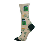 SockSmith Pickle Lovers Paradise Crew Sock (Women) - Ivory Heather