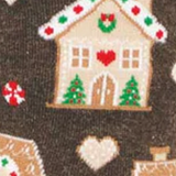 SockSmith Gingerbread Houses Crew Sock (Women) - Brown Heather Accessories - Socks - Lifestyle - The Heel Shoe Fitters