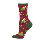 SockSmith Hoppy Holidays Crew Sock (Women) - Burgundy Accessories - Socks - Lifestyle - The Heel Shoe Fitters