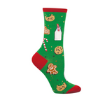 SockSmith Santa's Milk And Cookies Crew Sock (Women) - Green Accessories - Socks - Lifestyle - The Heel Shoe Fitters