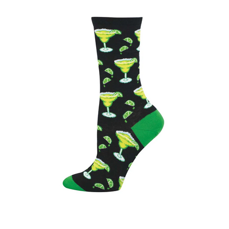 SockSmith Margarita And Lime Crew Sock (Women) - Black Accessories - Socks - Lifestyle - The Heel Shoe Fitters