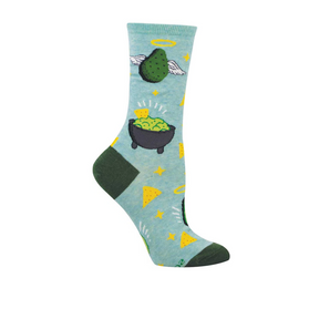 SockSmith Holy Guacamole Crew Sock (Women) - Blue Heather Accessories - Socks - Lifestyle - The Heel Shoe Fitters