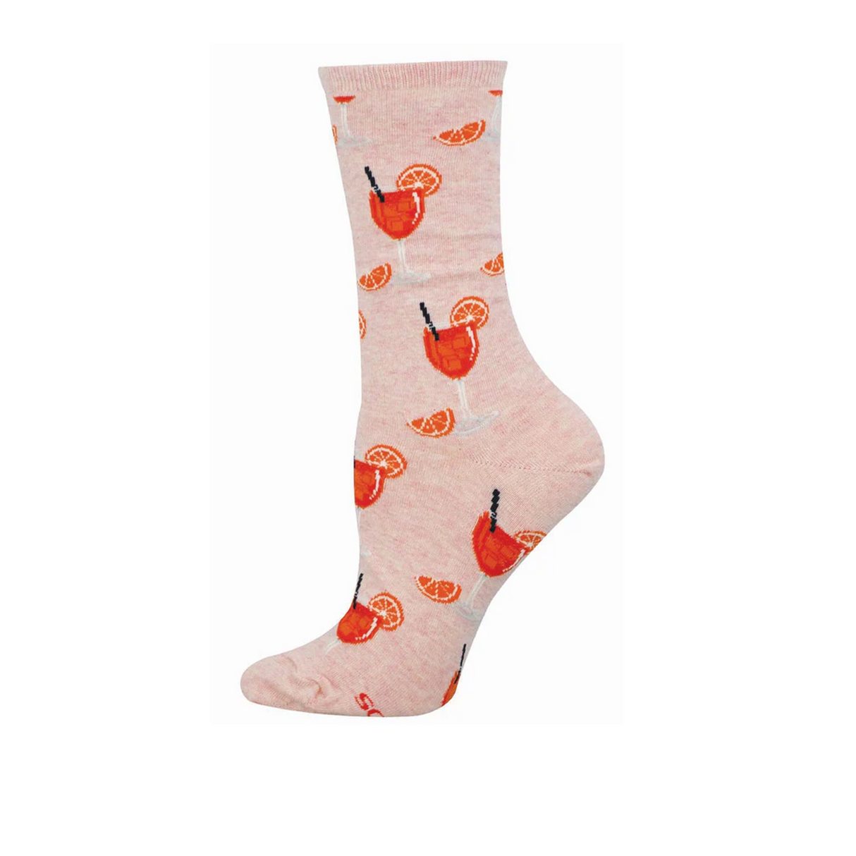 SockSmith Italian Spritz Crew Sock (Women) - Pink Heather Accessories - Socks - Lifestyle - The Heel Shoe Fitters