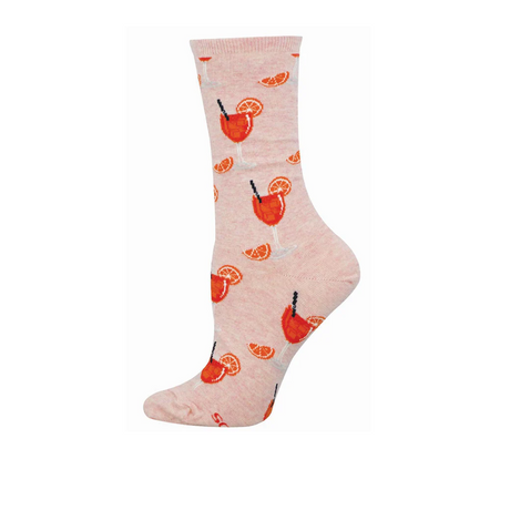 SockSmith Italian Spritz Crew Sock (Women) - Pink Heather Accessories - Socks - Lifestyle - The Heel Shoe Fitters