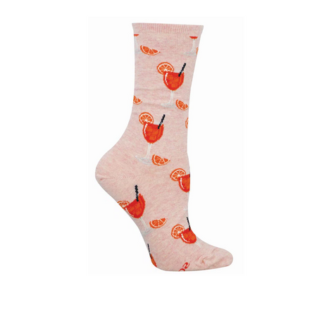 SockSmith Italian Spritz Crew Sock (Women) - Pink Heather Accessories - Socks - Lifestyle - The Heel Shoe Fitters