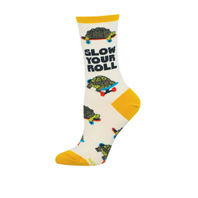 SockSmith Slow Your Roll Crew Sock (Women) - Ivory Accessories - Socks - Lifestyle - The Heel Shoe Fitters