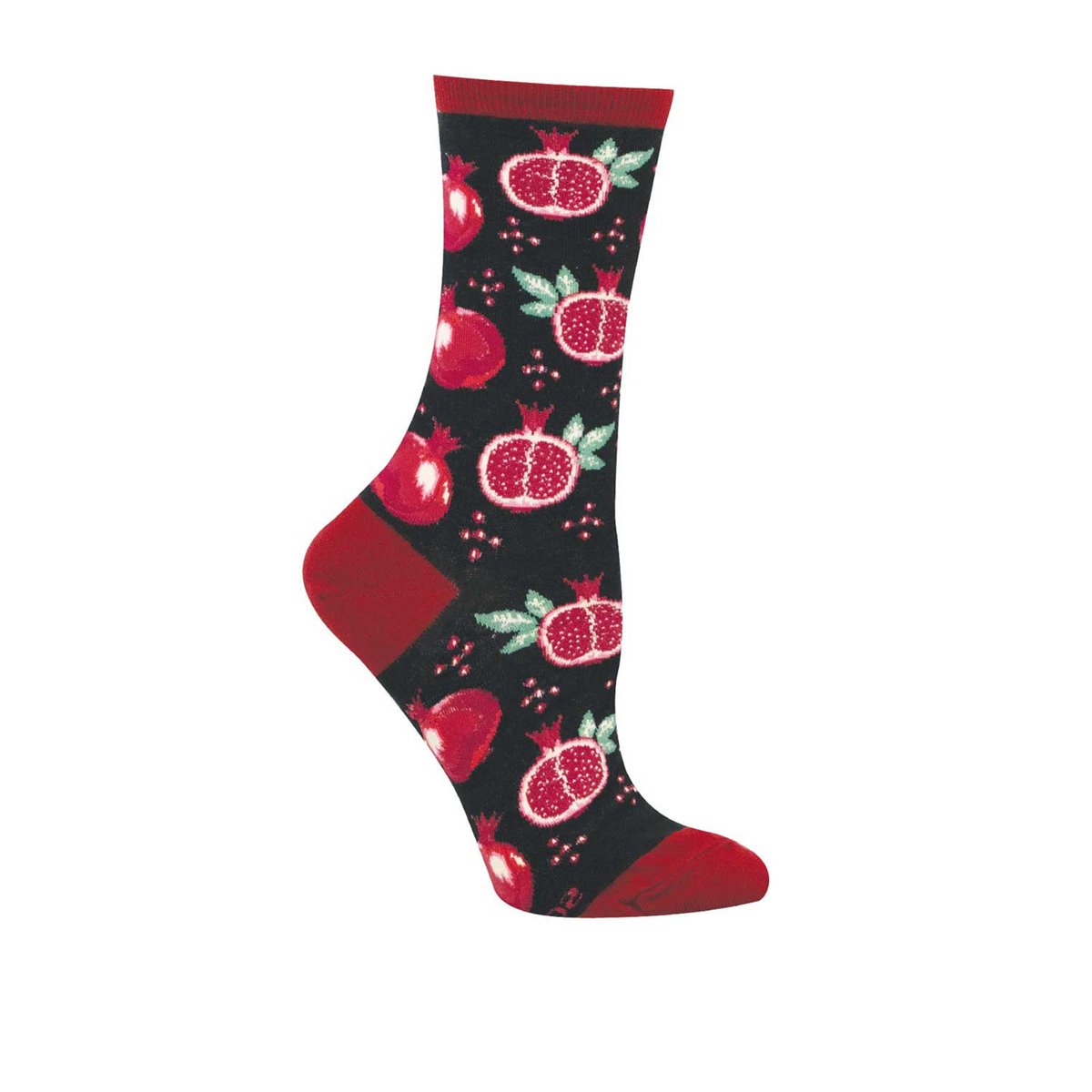 SockSmith Pomegranate Pop Crew Sock (Women) - Black