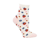 SockSmith Luck Be My Lady Mini Crew Sock (Women) - Ivory Heather