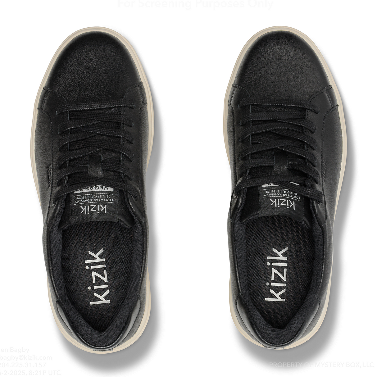Kizik Vegas 2 Sneaker (Women) - Black/Pristine Athletic - Casual - Lace Up - The Heel Shoe Fitters
