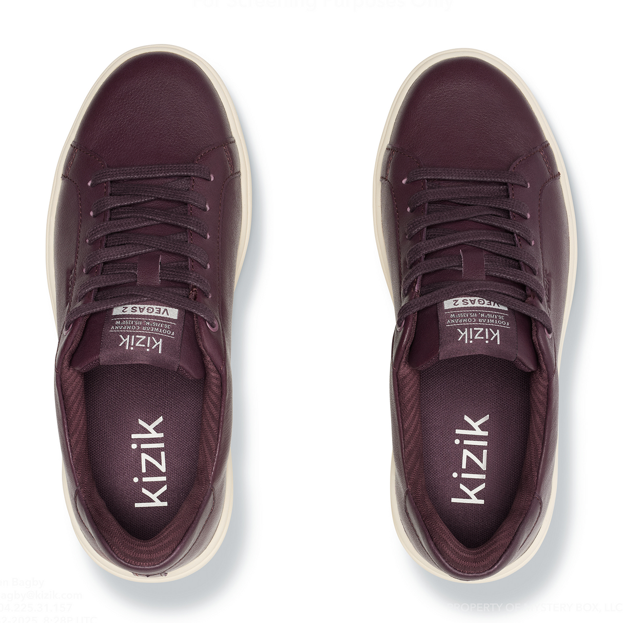 Kizik Vegas 2 Sneaker (Women) - Mauve Wine/Pristine Athletic - Casual - Lace Up - The Heel Shoe Fitters