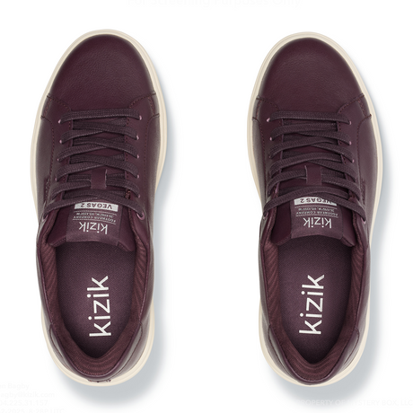 Kizik Vegas 2 Sneaker (Women) - Mauve Wine/Pristine Athletic - Casual - Lace Up - The Heel Shoe Fitters