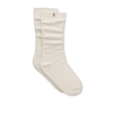 UGG® Rib Knit Slouchy Crew Sock (Women) - White Accessories - Socks - Lifestyle - The Heel Shoe Fitters