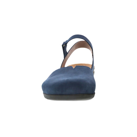 Dansko Rowan Backstrap Sandal (Women) - Navy Milled Nubuck Dress-Casual - Mary Janes - The Heel Shoe Fitters