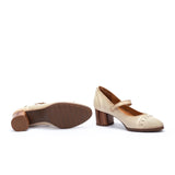 Pikolinos Calafat W1Z-5797 Heeled Mary Jane (Women) - Marfil Dress-Casual - Heels - The Heel Shoe Fitters