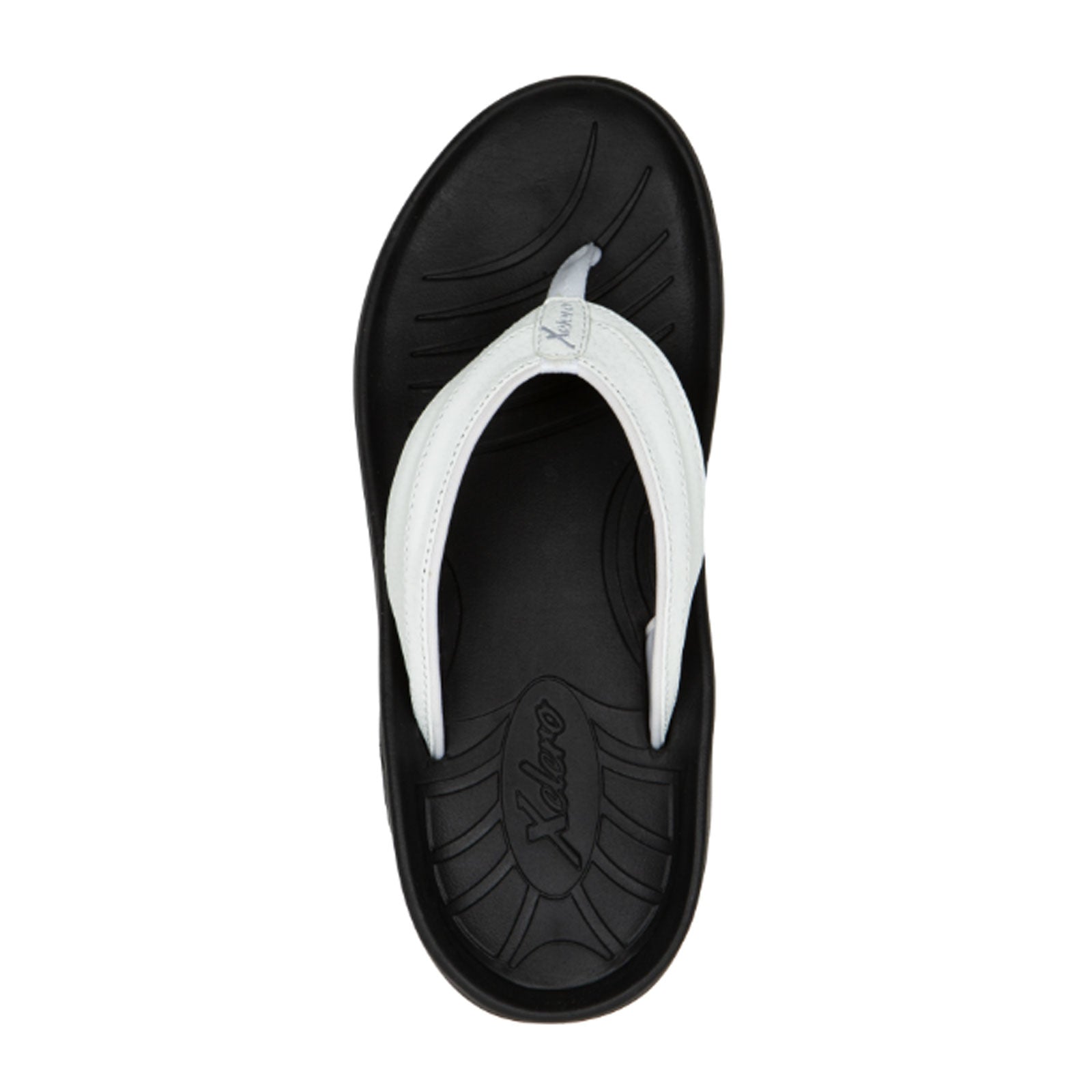 Xelero Tru Thong Sandal (Women) - Snow/Onyx - The Heel Shoe Fitters