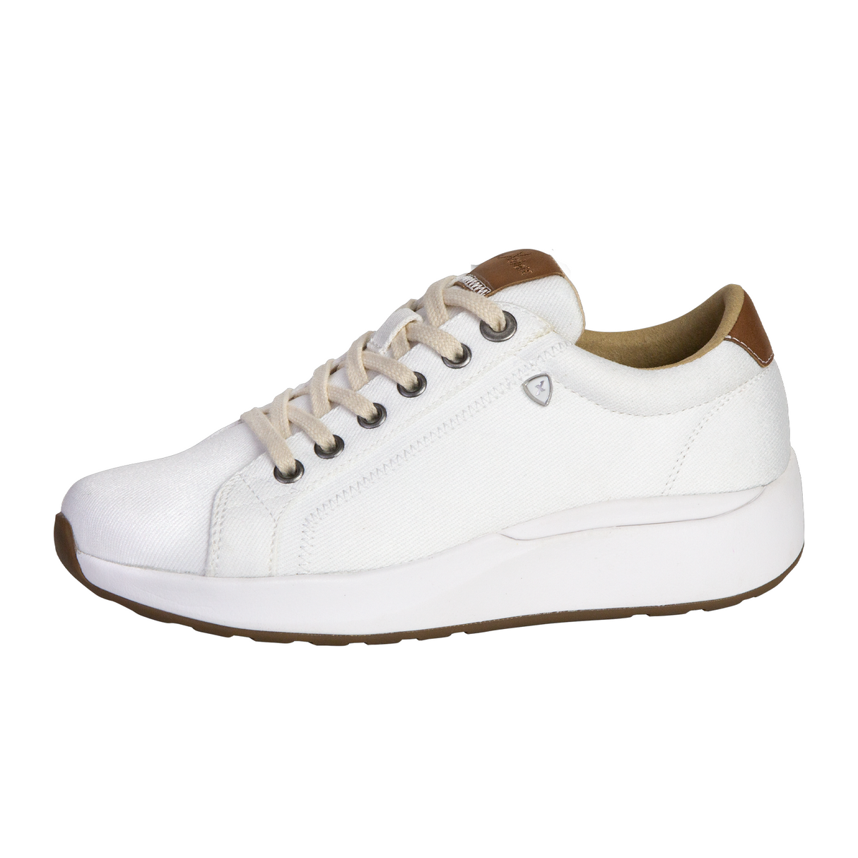 Xelero Heidi Walking Shoe (Women) - White Canvas Athletic - Walking - The Heel Shoe Fitters