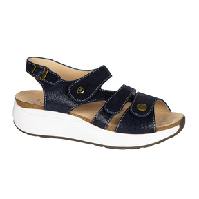 Xelero Mykonos Backstrap Sandal (Women) - Navy Sandal - Backstrap - The Heel Shoe Fitters