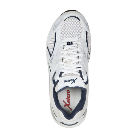 Xelero Matrix Mesh Walking Shoe (Men) - White/Navy Athletic - Walking - The Heel Shoe Fitters