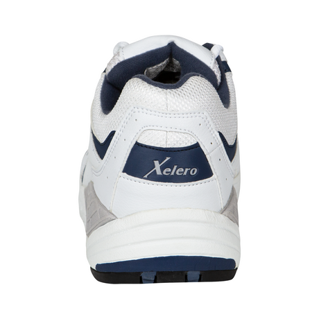 Xelero Matrix Mesh Walking Shoe (Men) - White/Navy Athletic - Running - Motion Control - The Heel Shoe Fitters